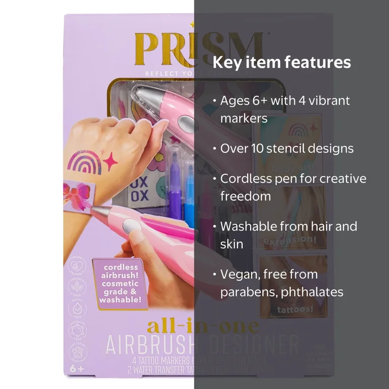 Prism All-in-One Multicolor Airbrush Designer, Boys and Girls