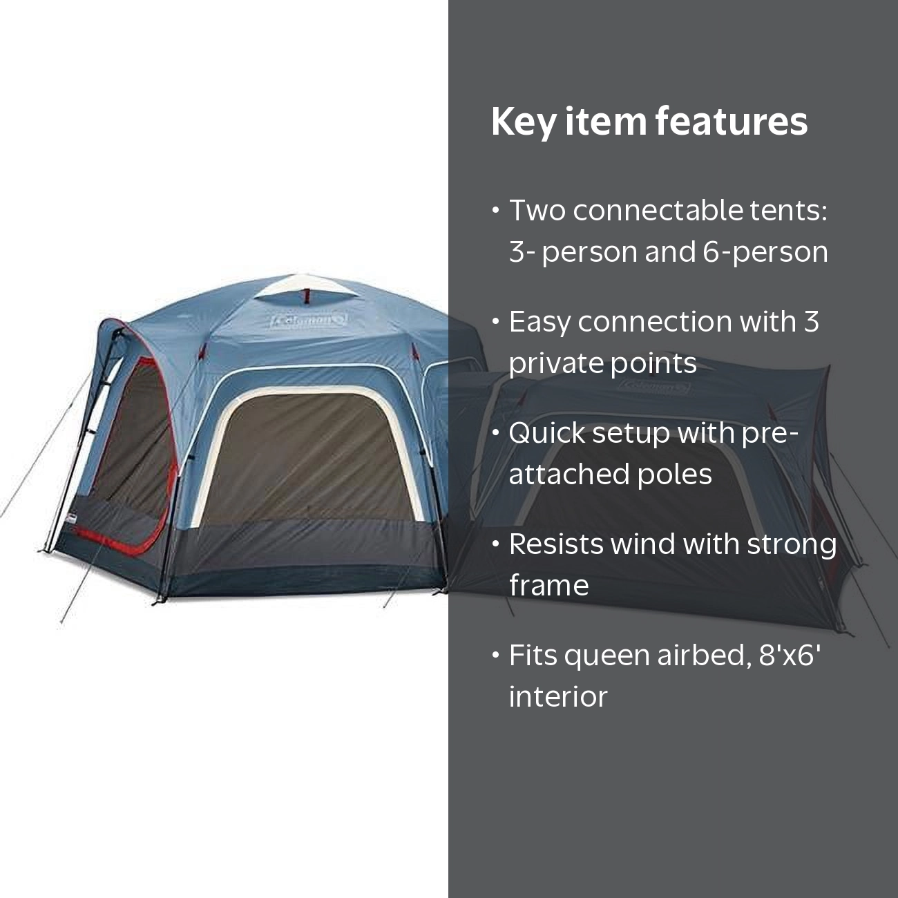 Coleman 2000033782 3-Person & 6-Person Connectable Tent Bundle