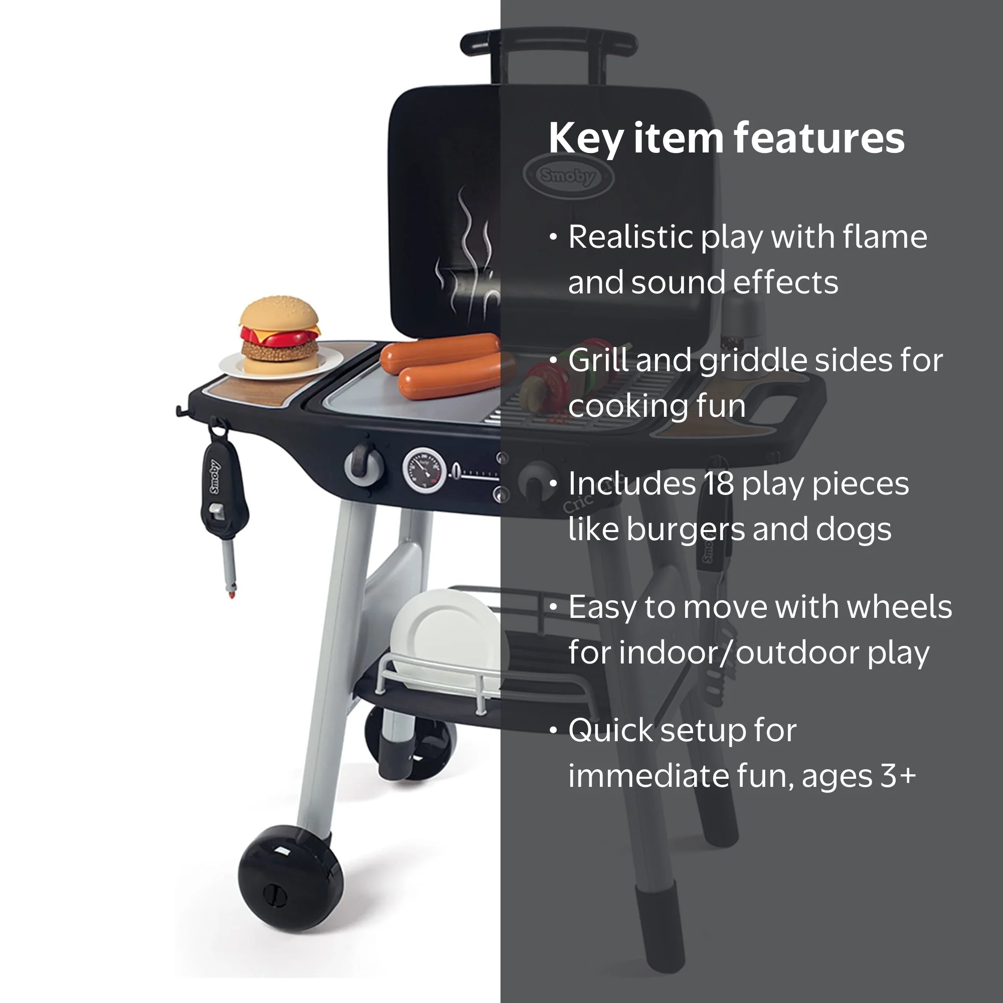 Barbecue grill Smoby avec 18 accessoires Barbecue grill Smoby avec 18 accessoires