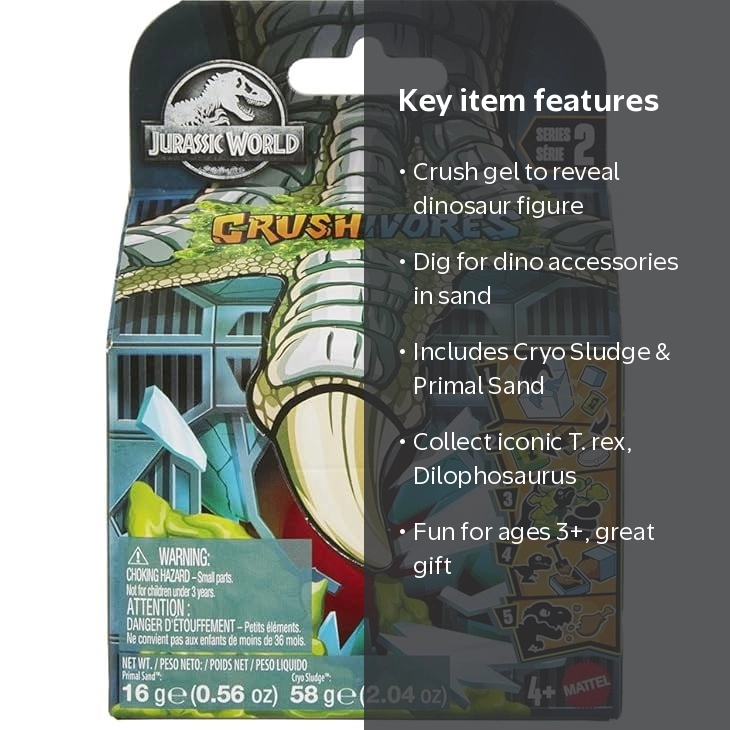 Jurassic World Series 2 Crushivores Mystery Pack (1 RANDOM