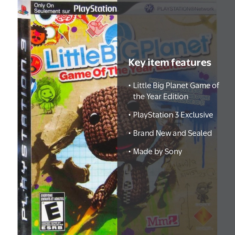 DARZU, Little Big Planet Game of the Year, Sony PS3, 711719820826