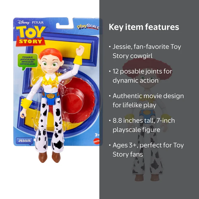 Disney Pixar Toy Story, Jessie Action Figure, 8.8 Inch Tall