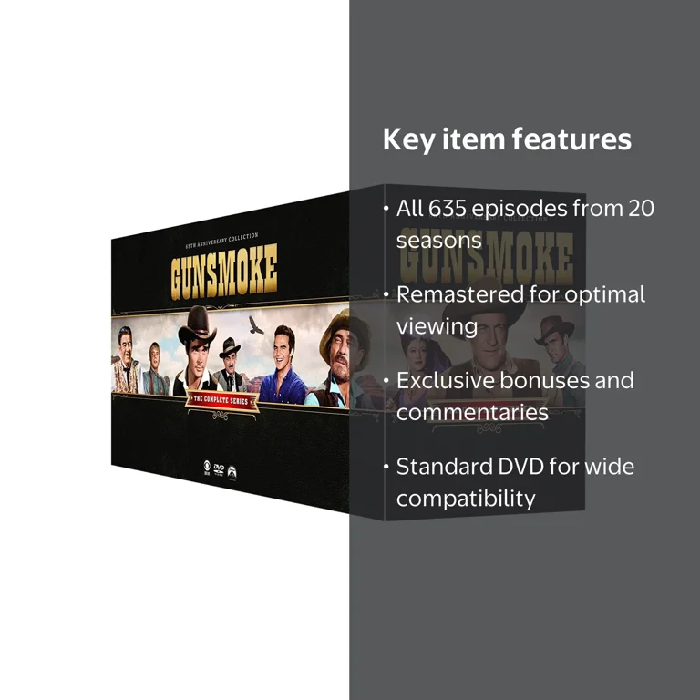 Gunsmoke Complete Series DVD, 635 Episodes, Remastered - Walmart.com