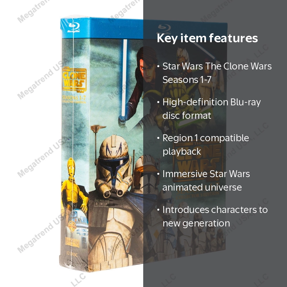 Star Wars Clone Wars Animated Collection Box Set Seasons 1-7 (Blu