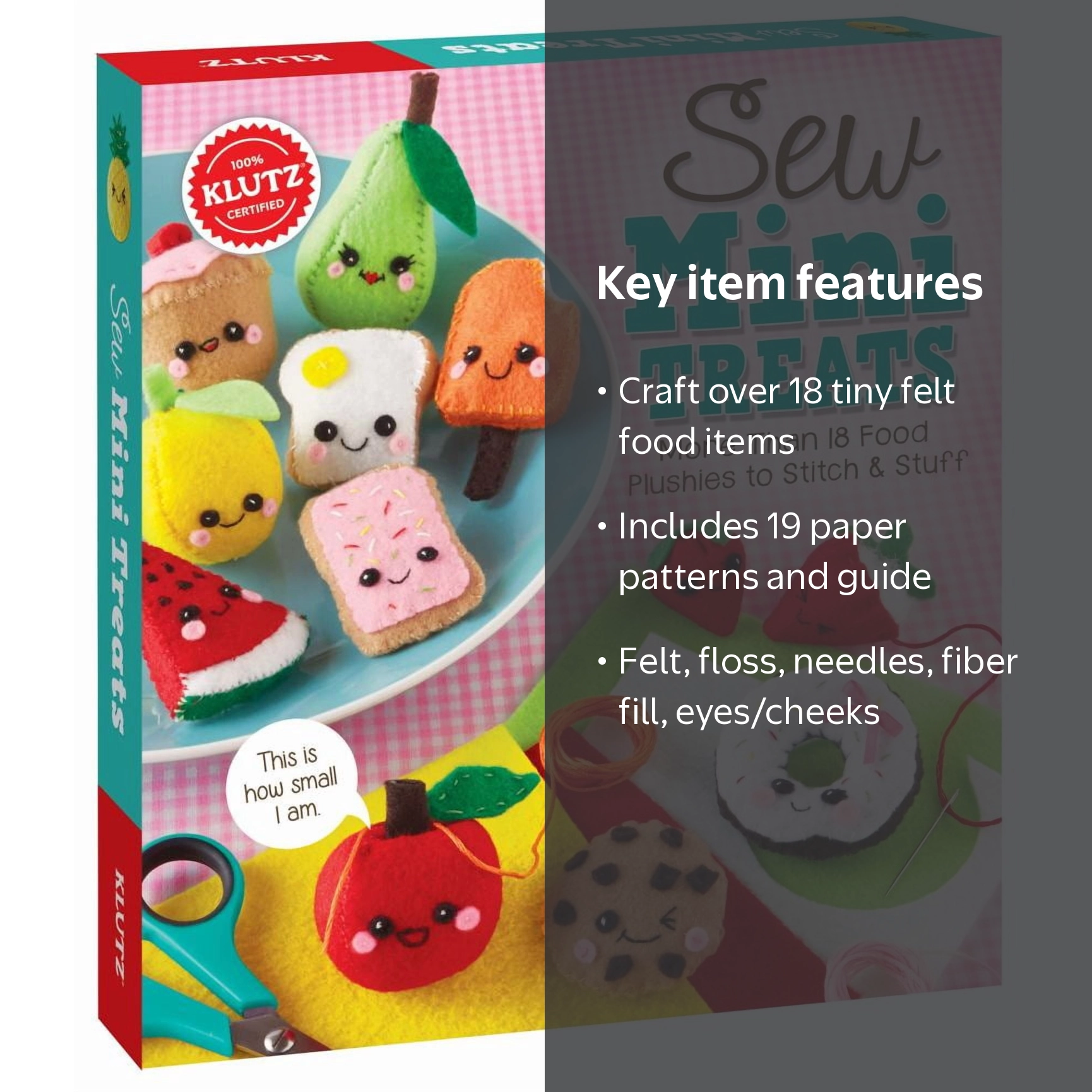 Klutz, Sew Mini Treats, includes felt, floss, needles, patterns