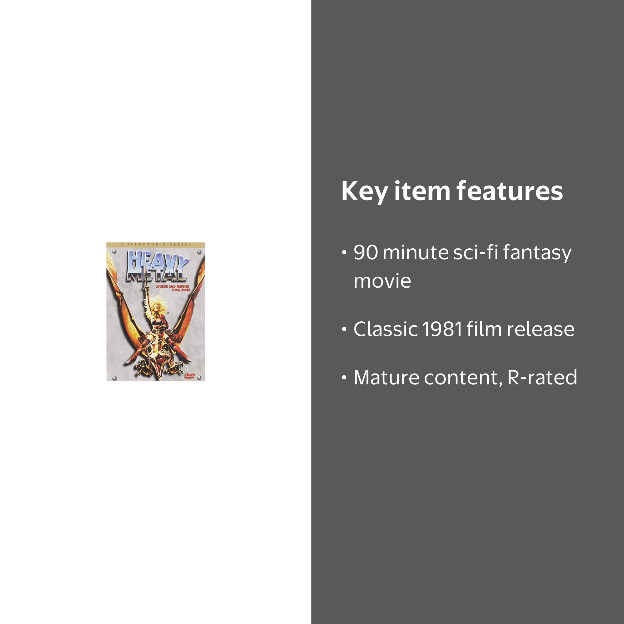 Sony Pictures Entertainment, Heavy Metal DVD, 1981 Sci-Fi Fantasy