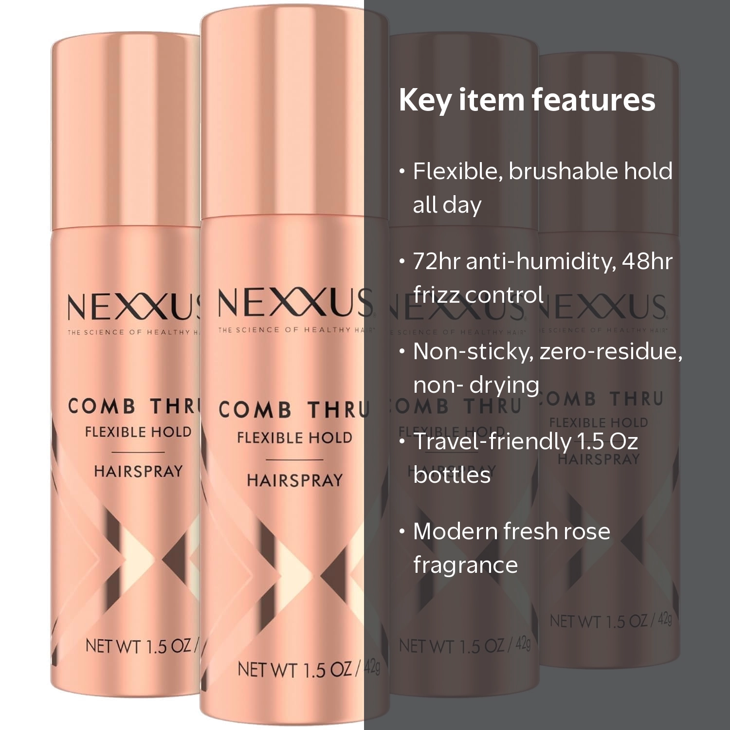 Nexxus Travel Hairspray, Flexible Hold, Anti-Humidity Shield