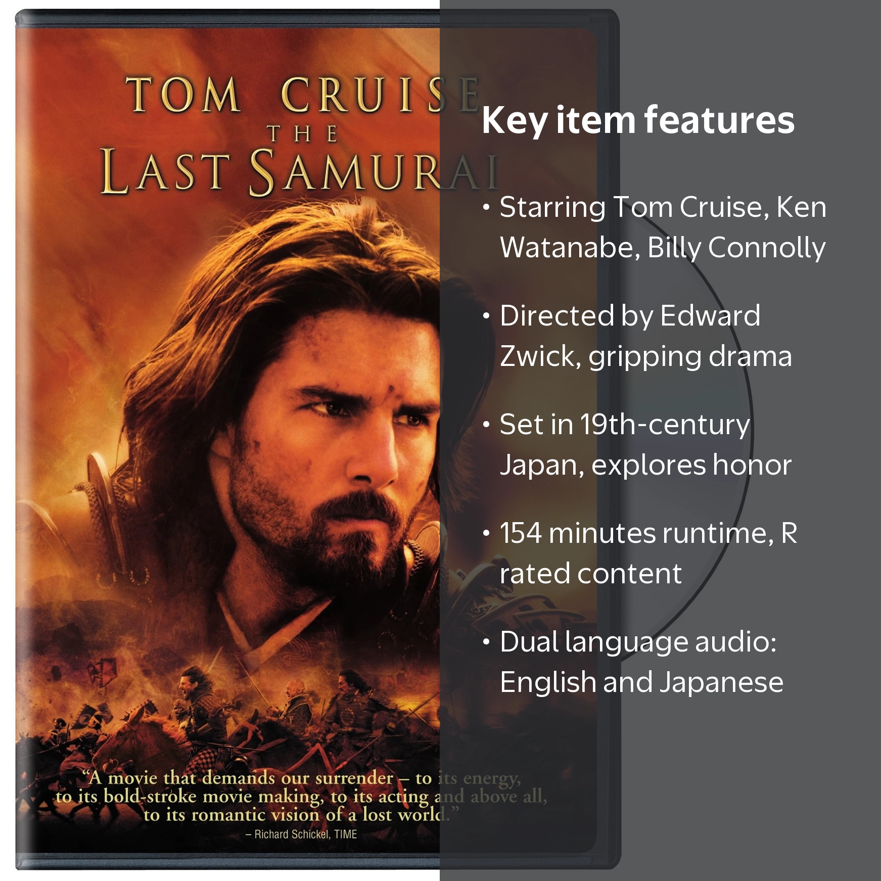 Warner Bros., The Last Samurai DVD, Edward Zwick, Tom Cruise