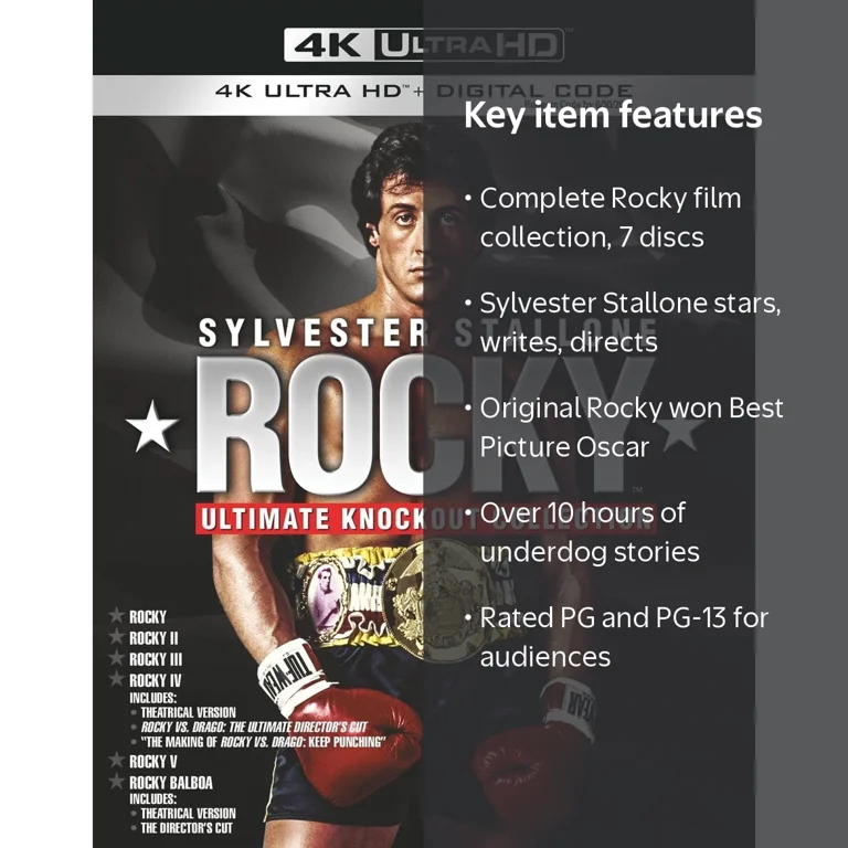 Rocky 6-Film Collection, 7-Disc Set, MGM, PG/PG-13 - Walmart.com