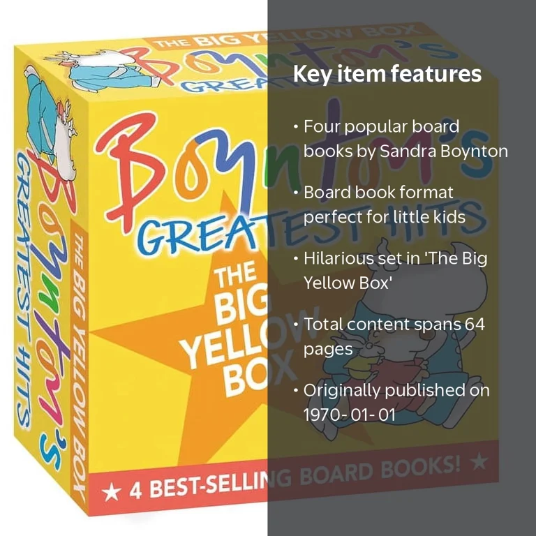 Boynton's Greatest Hits the Big Yellow Box with 4 board books