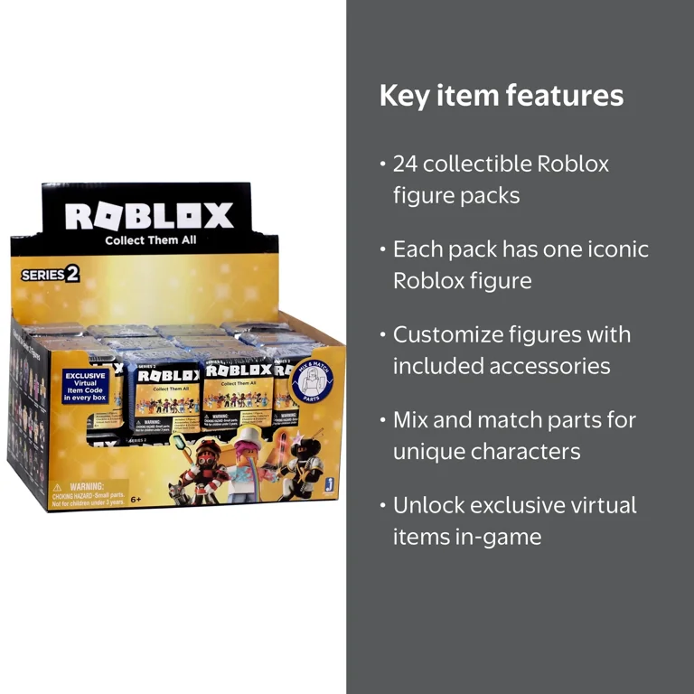 Roblox Celebrity Collection Series 2 Mystery Box (Blue, 24 Packs