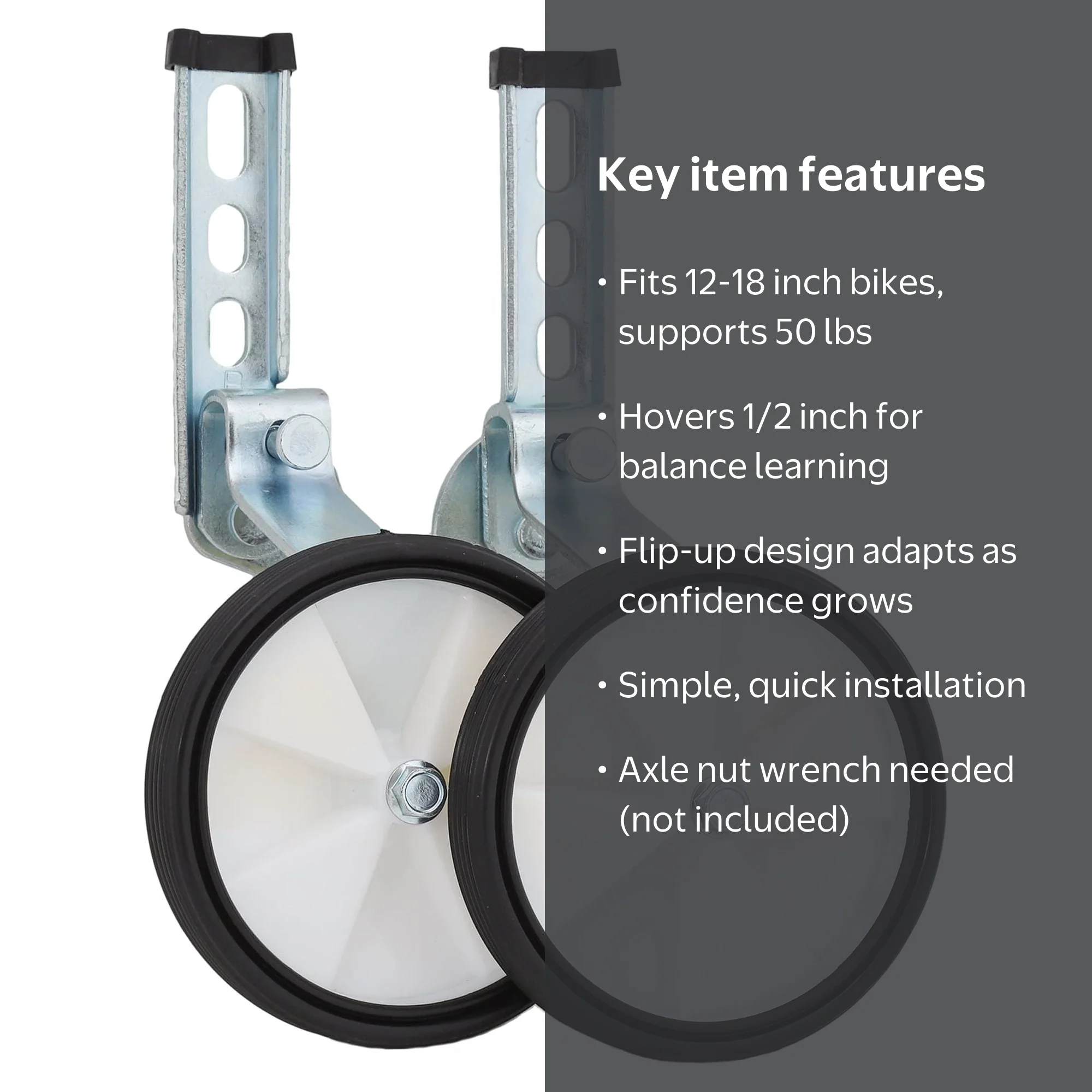 25SS CALEEキャリー FLIP UP TYPE CIRCLE L Raskullz Flip up Bicycle Training Wheels - Walmart.com