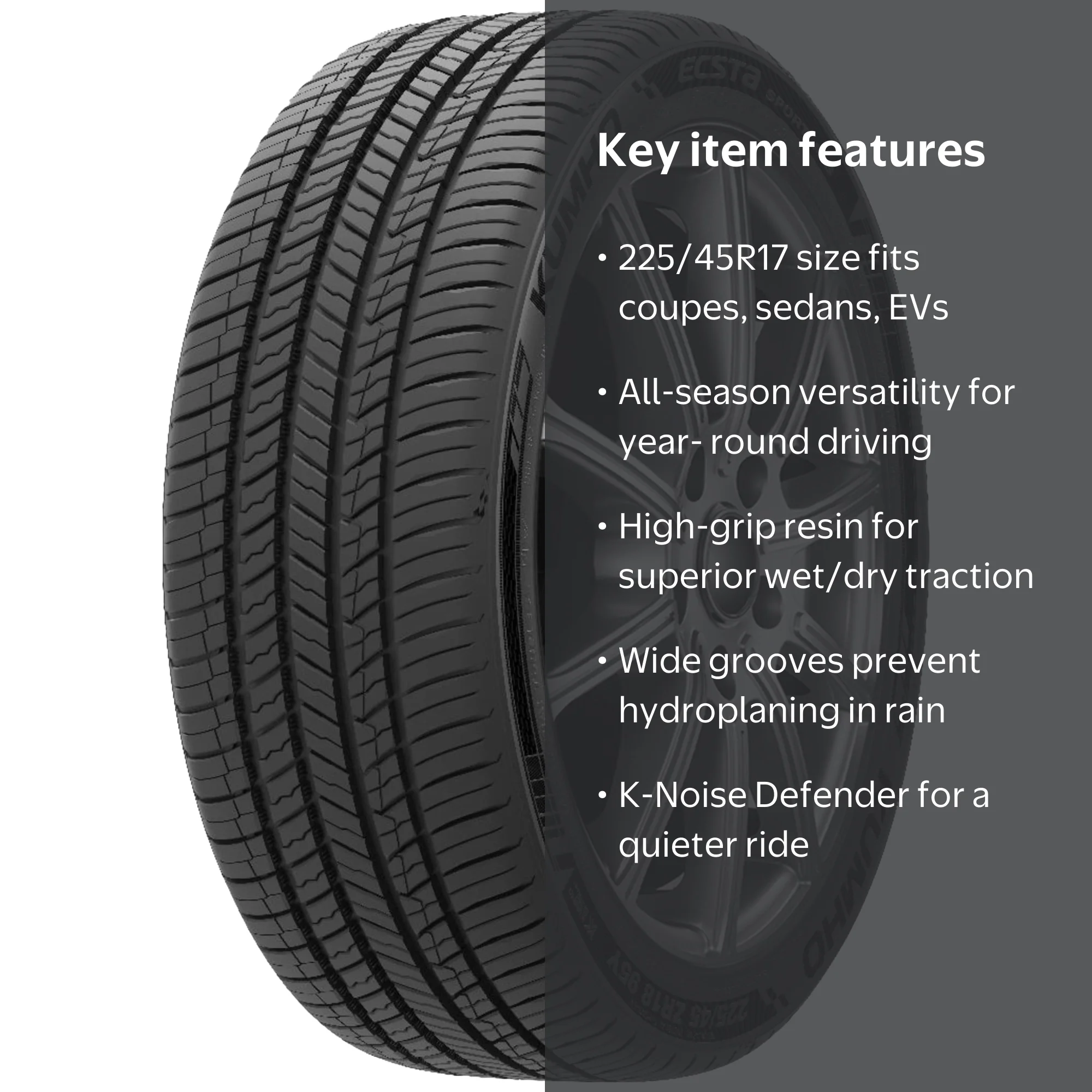 Kumho Ecsta Sport A/S PA71 All Season 225/45R17 94W XL Passenger