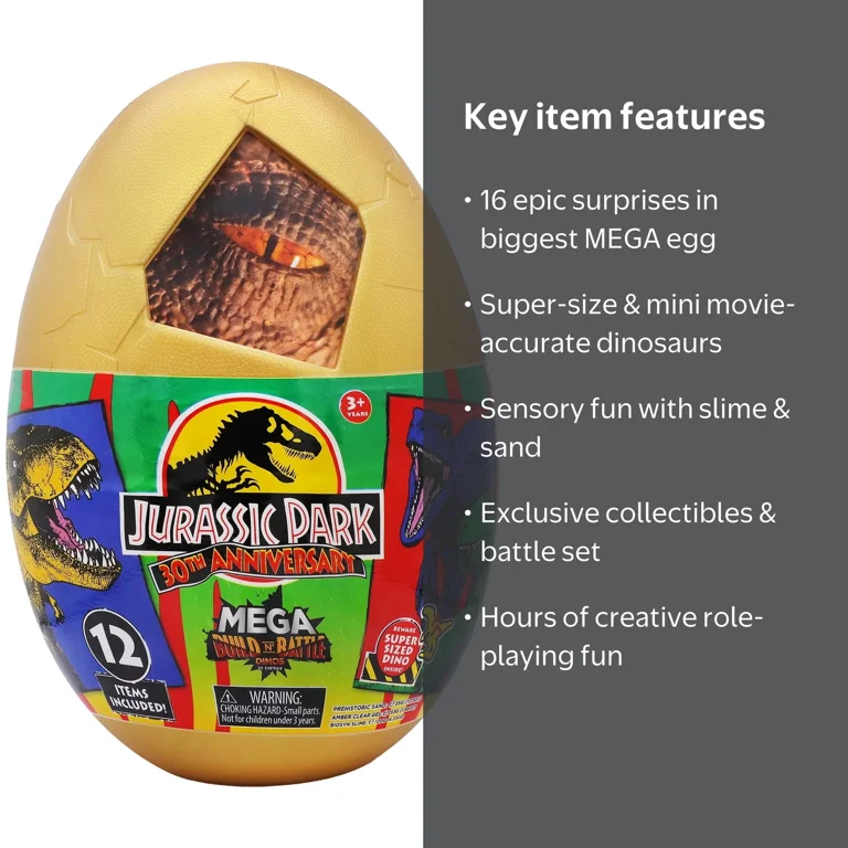 Jurassic Park Captivz 30th Anniversary Mega Egg, Dinosaur Jurassic Park Captivz 30th Anniversary Mega Egg, Dinosaur