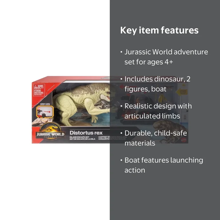 Jurassic World Rebirth Distortus Rex Island Escape Action Figure