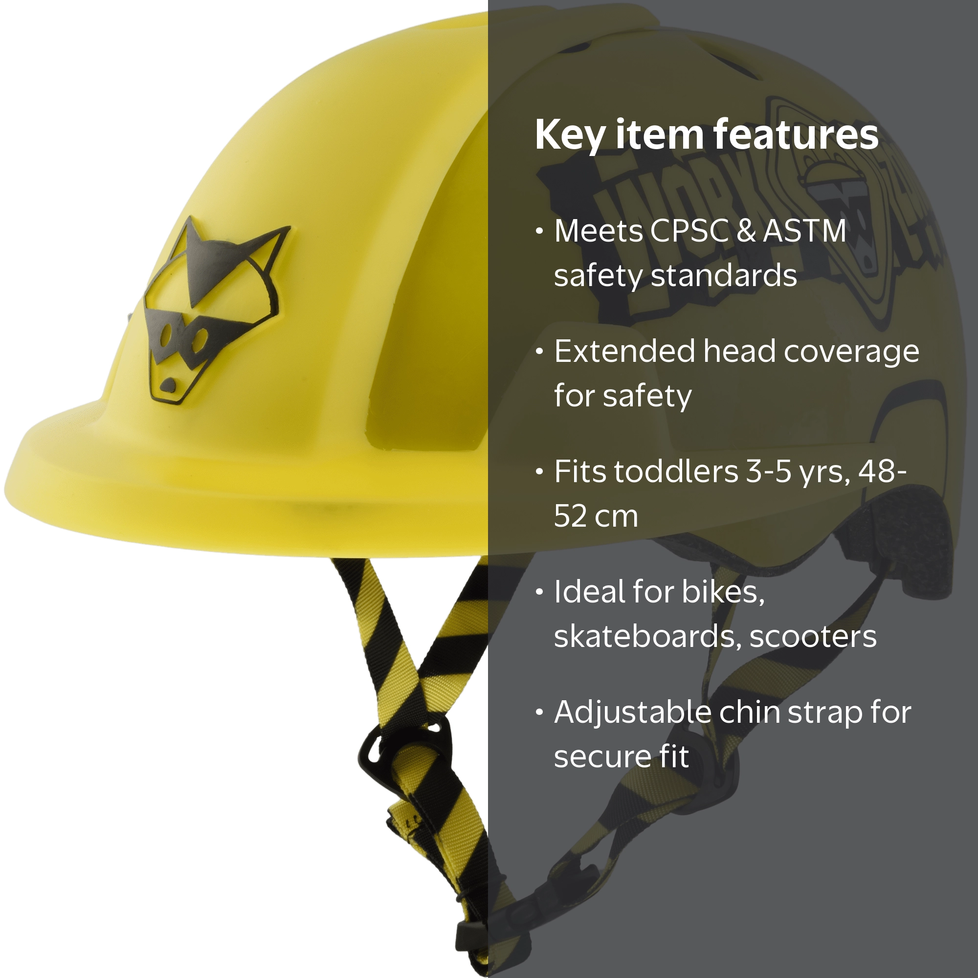 Raskullz, Hard Hat Helmet, Toddler 3+ (48-52cm), Yellow - Walmart.com