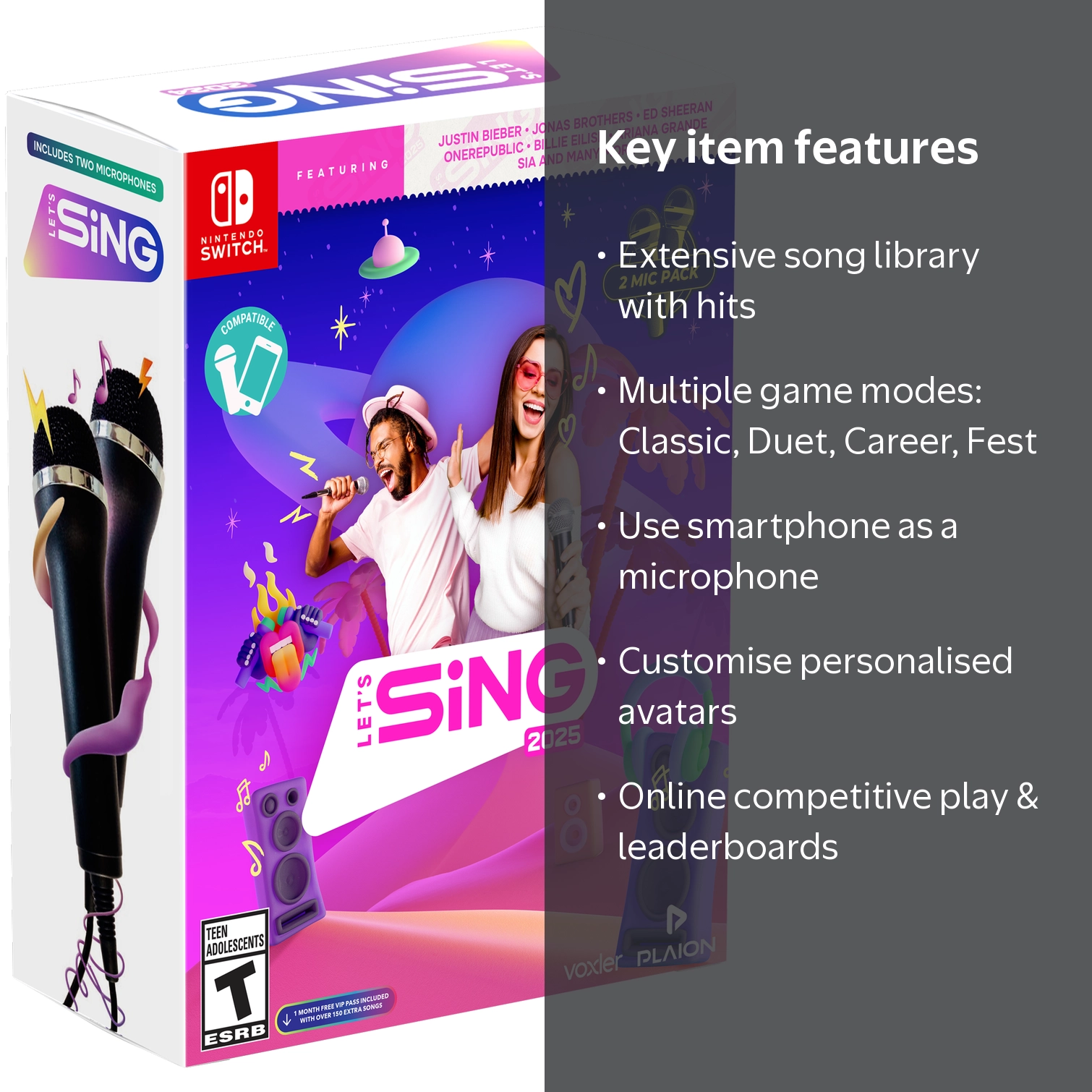 Let's Sing 2025 (2-mic bundle), Nintendo Switch - Walmart.com