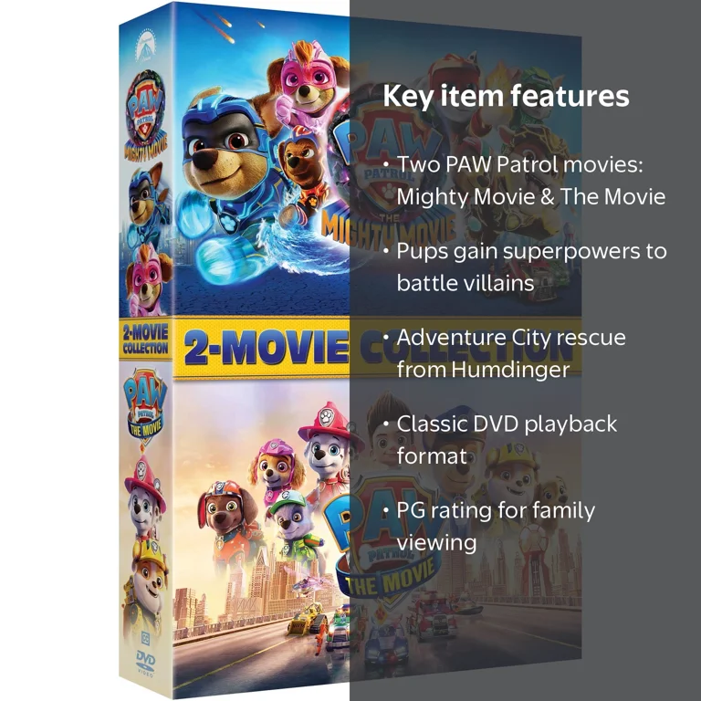 PAW Patrol: The Mighty Movie + PAW Patrol: The Movie: 2-Movie