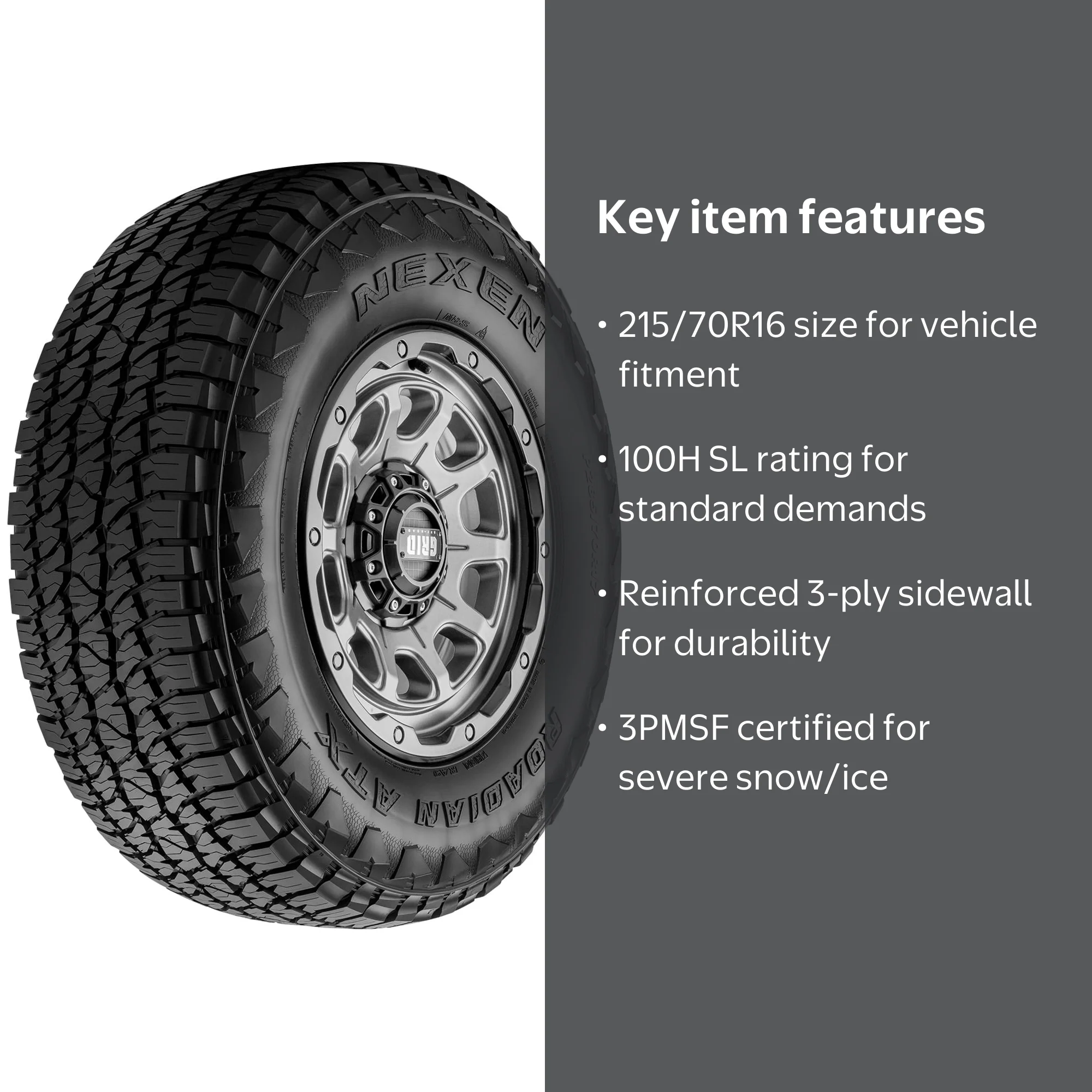 ネコメガネ215／70R16 Nexen Roadian ATX All Terrain 215/70R16 100H Light Truck Tire