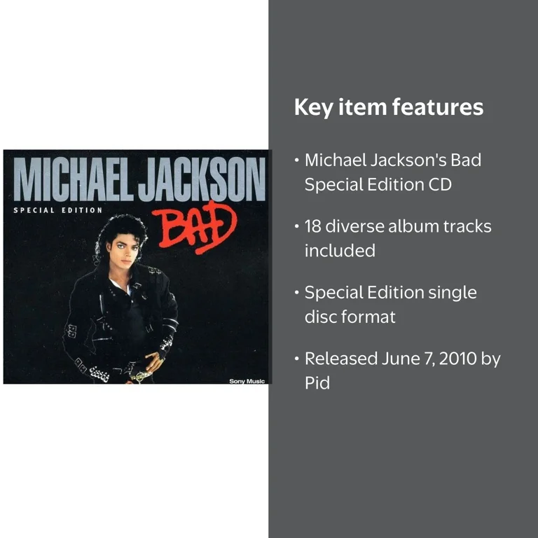 Michael Jackson - Bad: Special Edition [CD] - Walmart.com