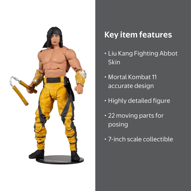 McFarlane Toys Mortal Kombat 7” Liu Kang - Ultra Articulated