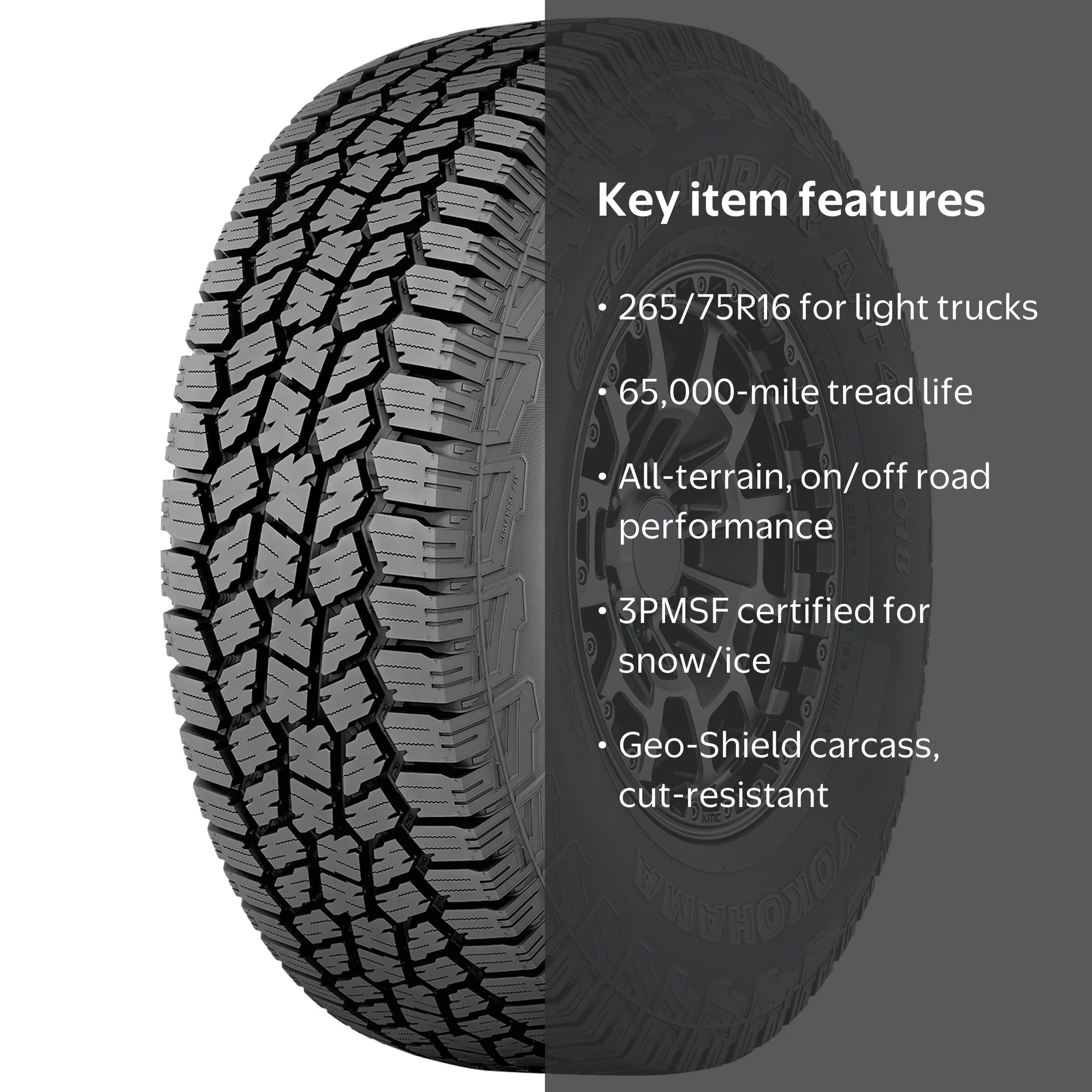 Yokohama Geolandar A/T4 G018 All Terrain 265/75R16 116T Light 