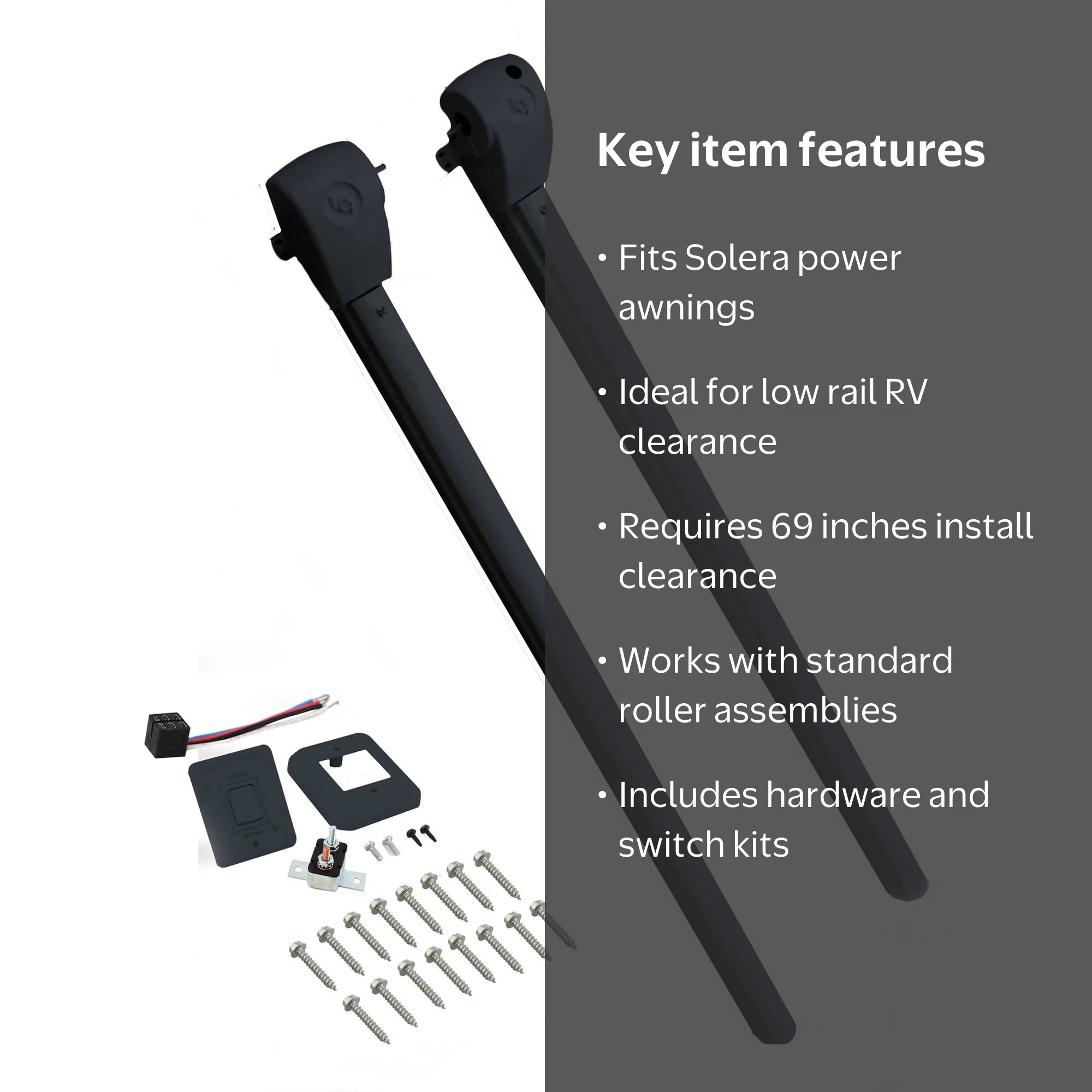 Lippert Components 309223 Solera Power Awning Flat Hardware Kit