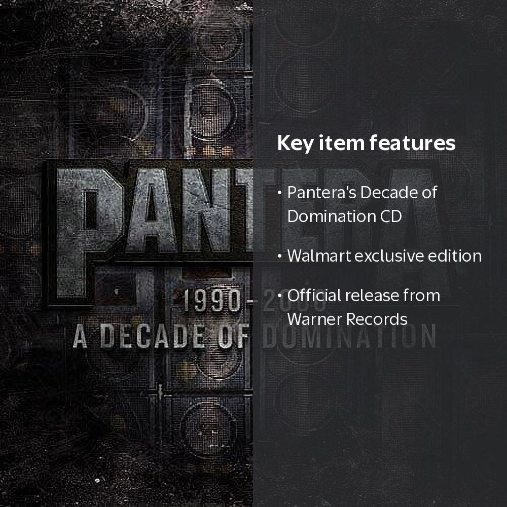 Pantera, CD, Decade of Domination, Music & Performance - Walmart.com