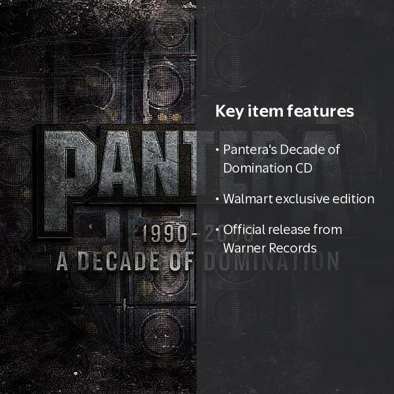 Pantera, CD, Decade of Domination, Music & Performance - Walmart.com
