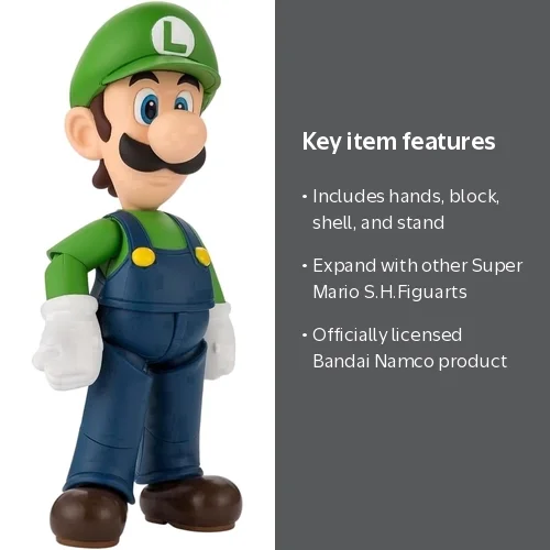 TAMASHII NATIONS, Super Mario, Luigi Action Figure, Fully Poseable