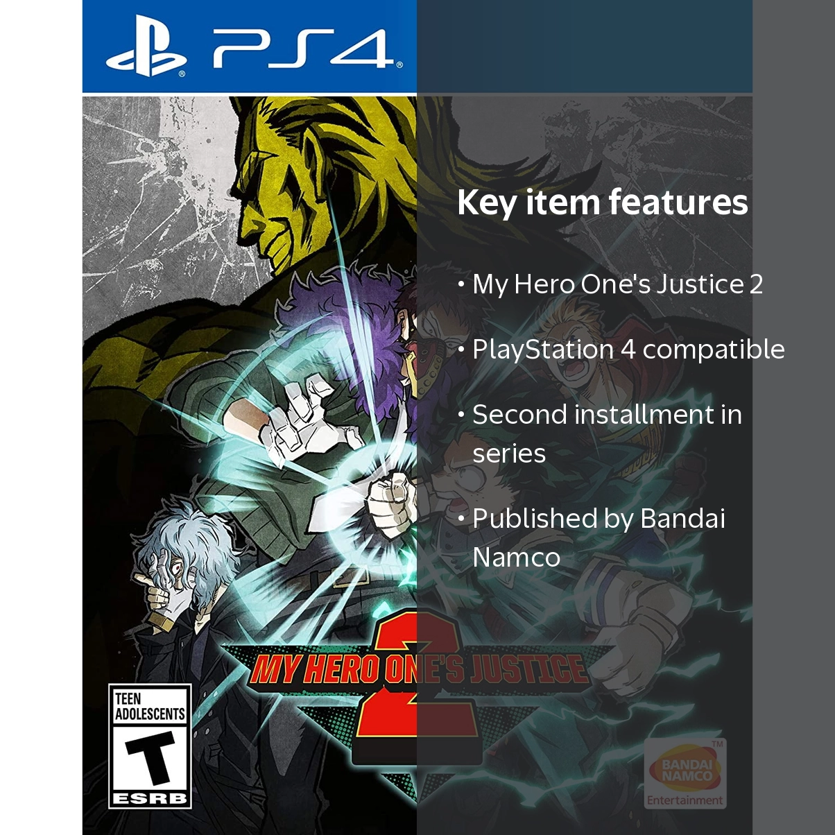 Bandai Namco, My Hero One's Justice 2, PlayStation 4, 722674121774