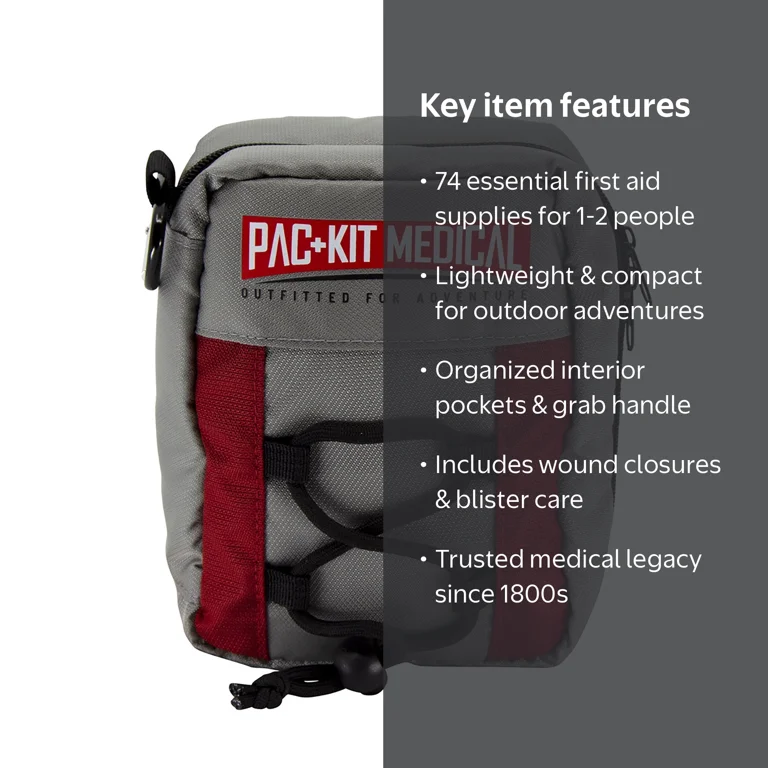 Pac-Kit Trailblazer 1 Comprehensive Outdoor First Aid Kit, 74