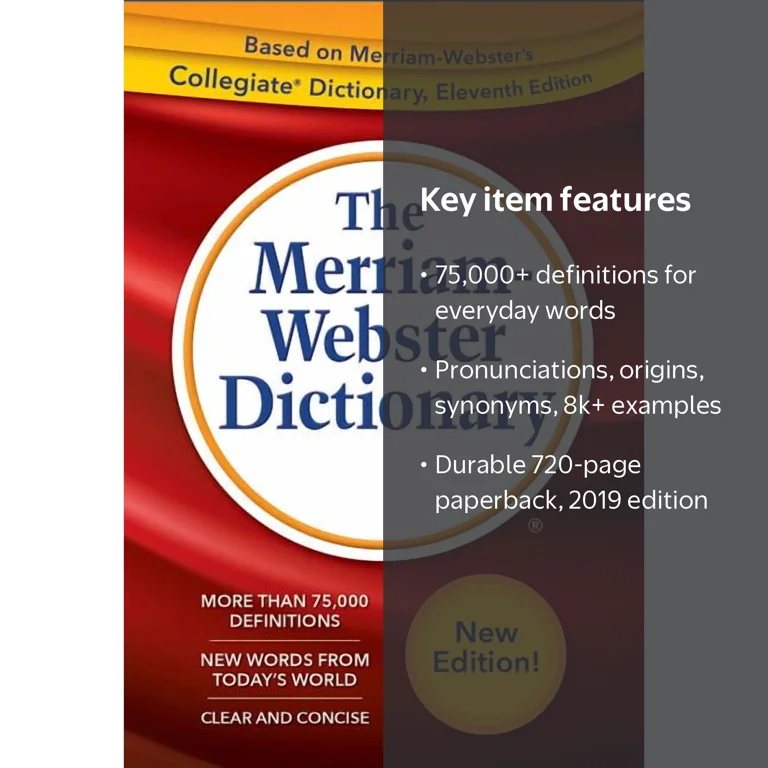 Merriam-Webster, Dictionary, ISBN 9780877796688, Paperback