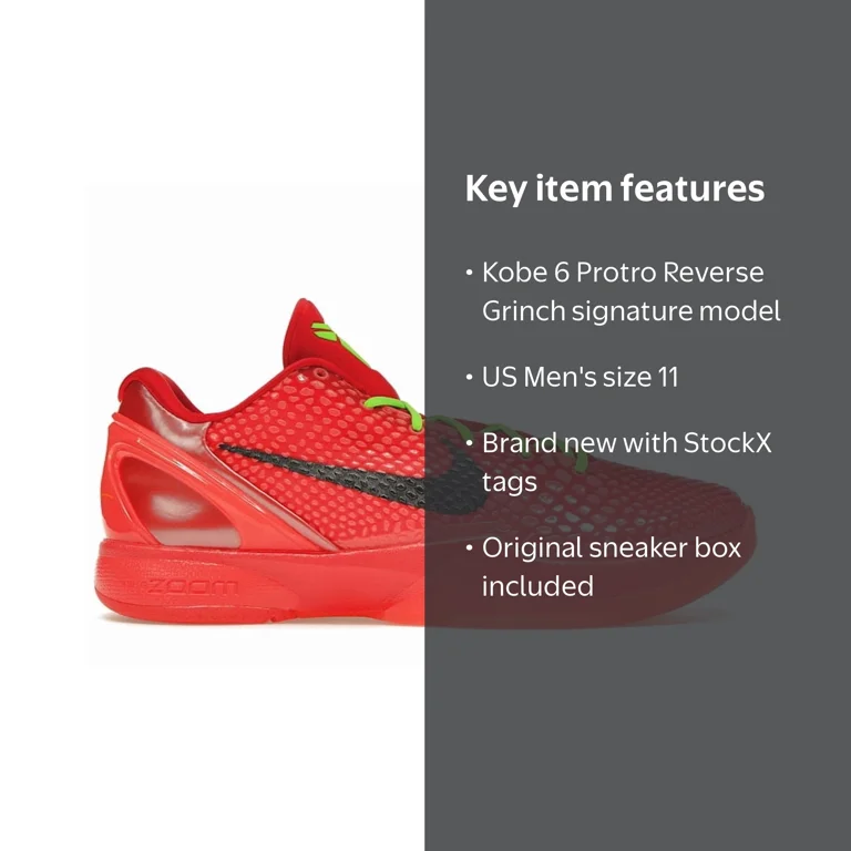 Nike Men's Kobe 6 Protro Reverse Grinch Basketball Shoes, from