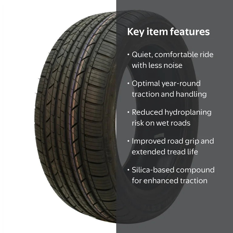 【skmr17312】 Milestar, Passenger Tire, 215/55R17, All Season Black - Walmart.com