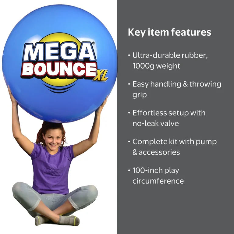 Mukikim, Wicked Mega Bounce XL Inflatable Ball, 100 inches