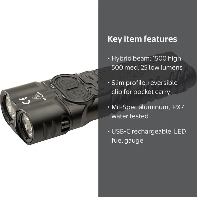 SureFire, Rechargeable Flashlight, Stiletto Pro II, 1500 Lumens