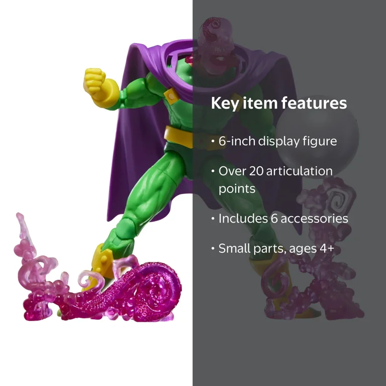 Marvel Legends Series Marvel's Mysterio, Retro Spider-Man Action