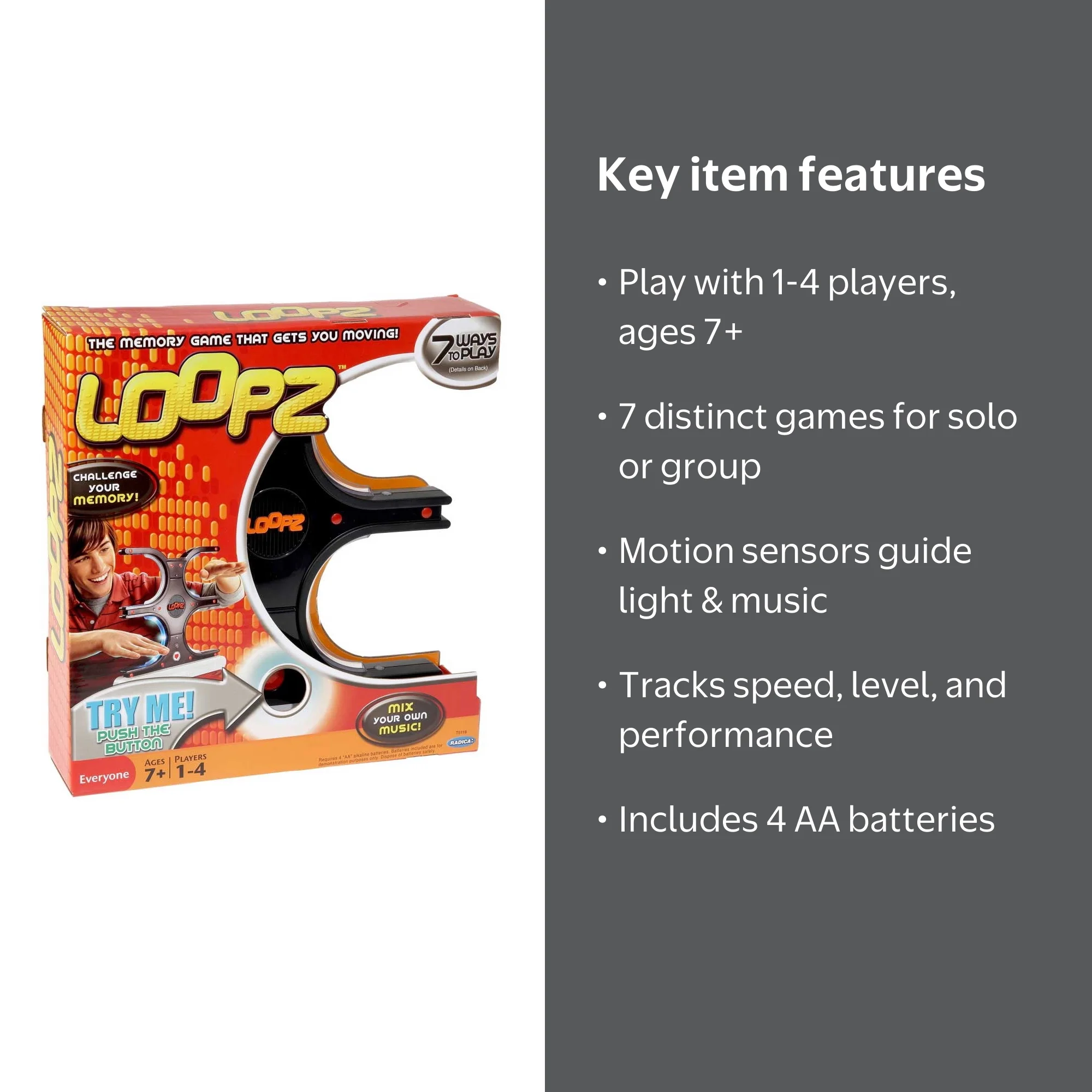 Mattel, Loopz Interactive Music Memory Game, Ages 7+, 1-4 Players