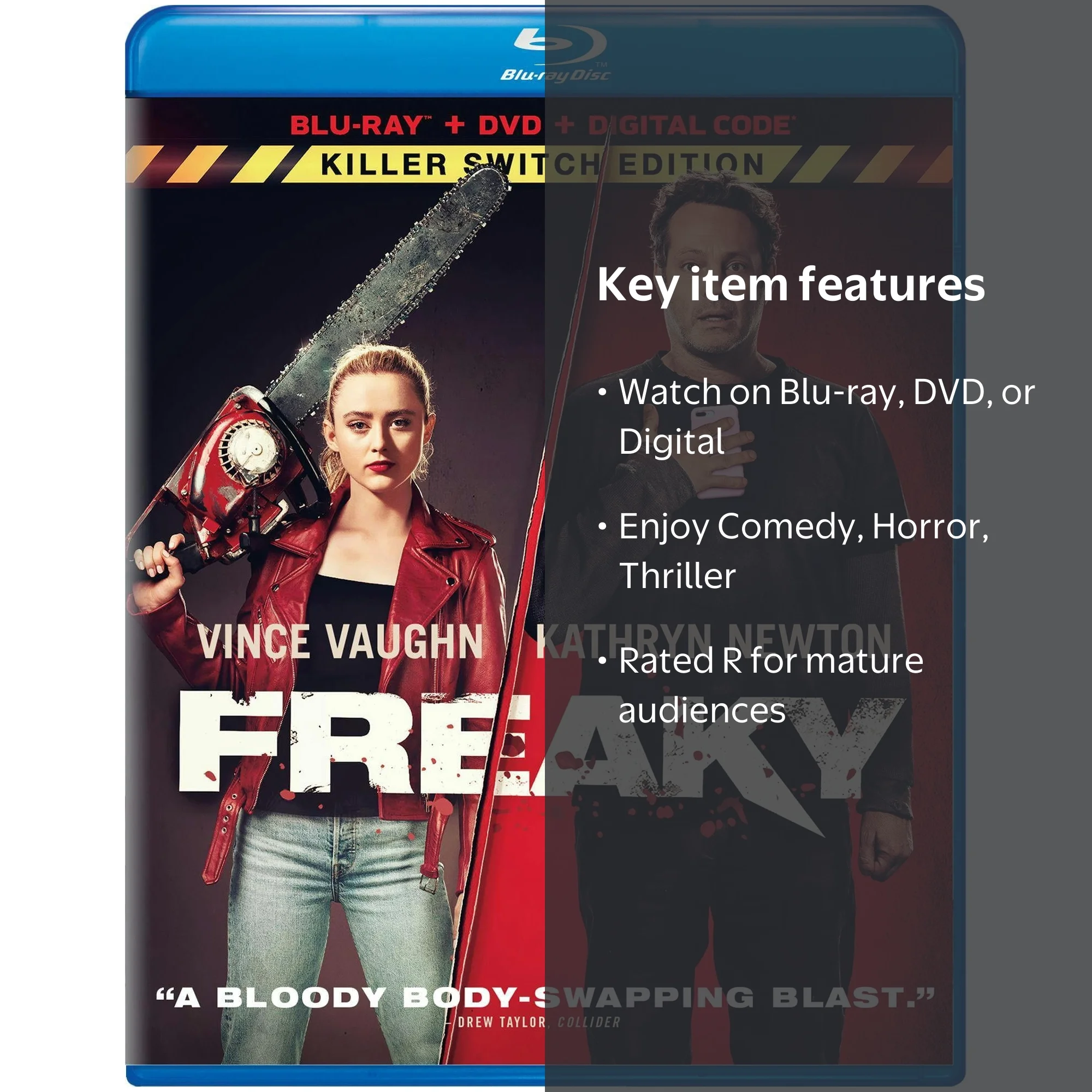 Freaky Blu-ray + DVD + Digital Copy, Thriller Comedy Horror