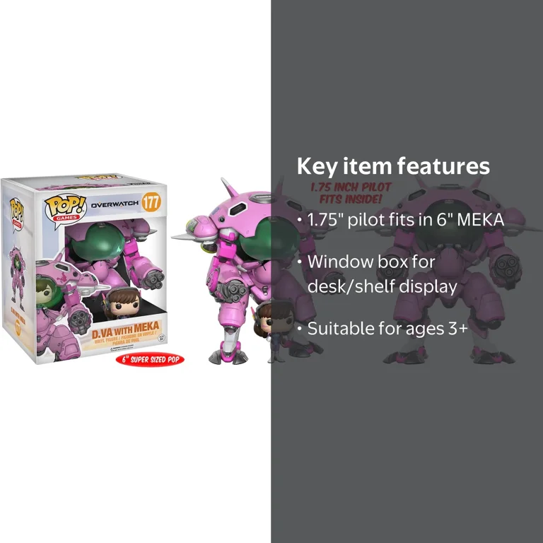 Funko POP Games: Overwatch D.VA & Meka 6