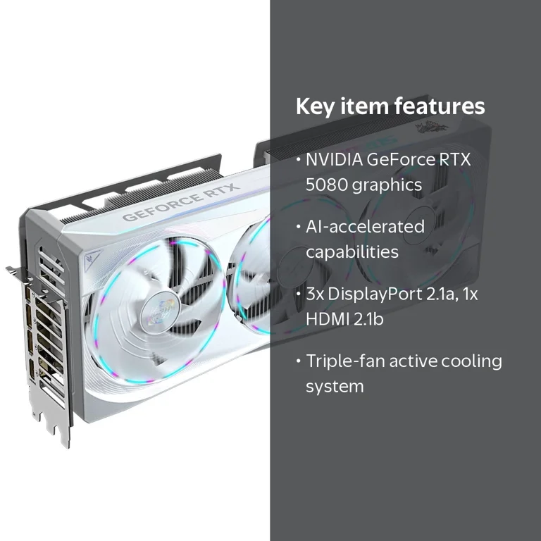 GIGABYTE AORUS GeForce RTX 5080 MASTER ICE 16G, 16 GB GDDR7, PCI