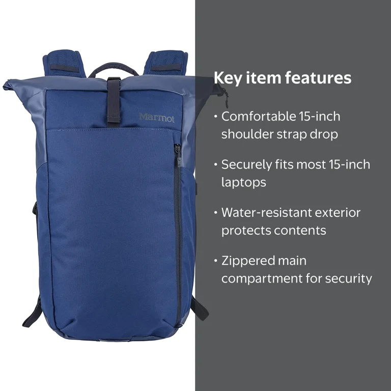 Marmot Slate All Day Travel Bag Estate Blue/Total Eclipse