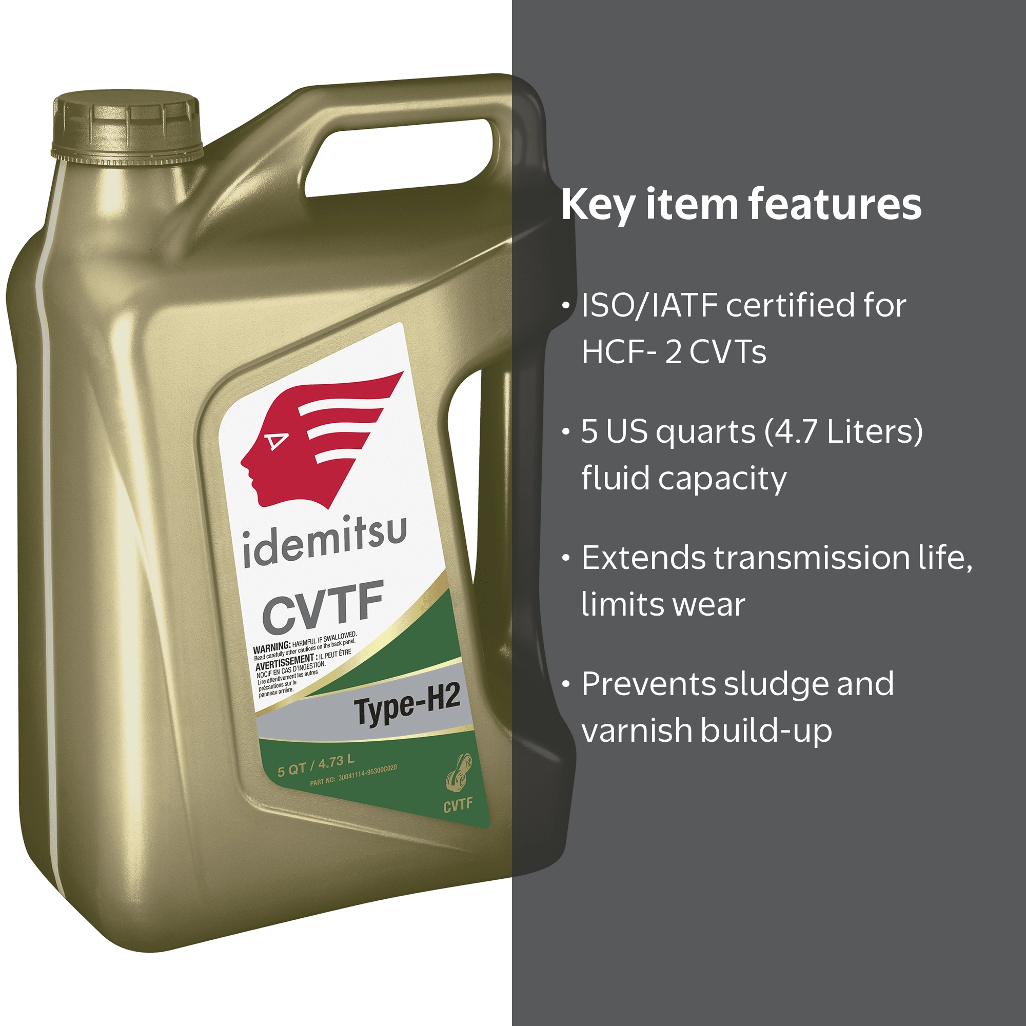Idemitsu CVT Transmission Fluid, 5 Quart, HCF-2 Type, Smoother