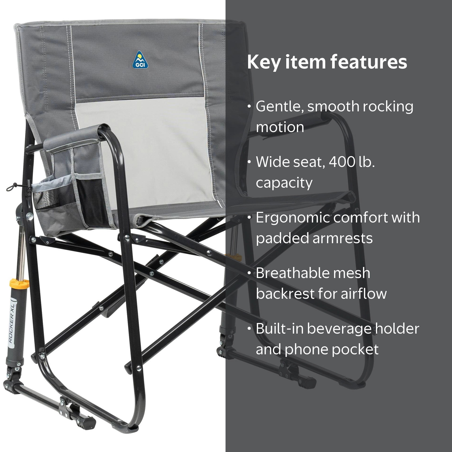 GCI Outdoor Freestyle Rocker XL Oversized Rocking Camping Chair