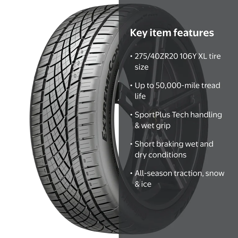 Continental ExtremeContact DWS06 PLUS Passenger Tire, 275/40ZR20