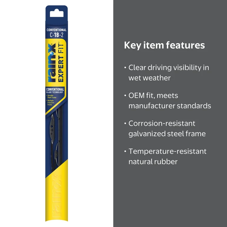 Rain-X Windshield Wiper Blade, 18-Inch, Fit for All Seasons