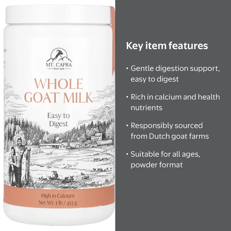Mt. Capra, CapraMilk Whole Goat Milk Powder, 7.15 oz, Organic