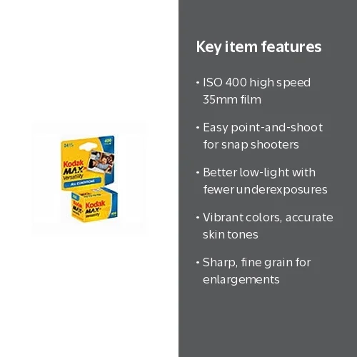 Kodak UltraMax 400 Color Negative 35mm Roll Film, 36 Exposures