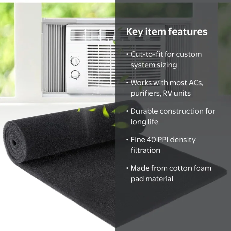 TRIANI, Window Air Conditioner Filters, 40PPI Foam Pad, 39.4
